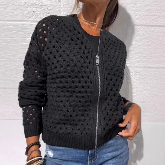Cardigan Femme Zippé