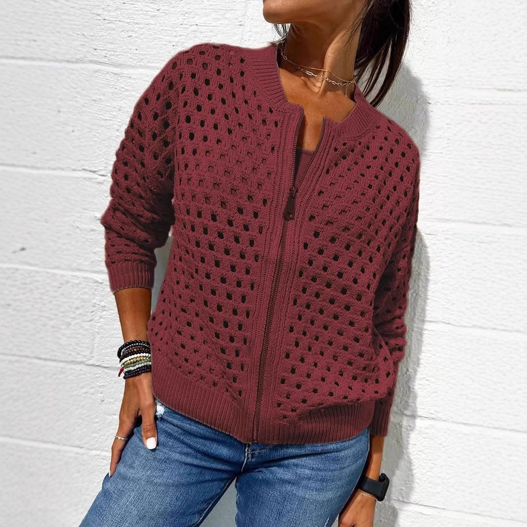 Cardigan Femme Zippé