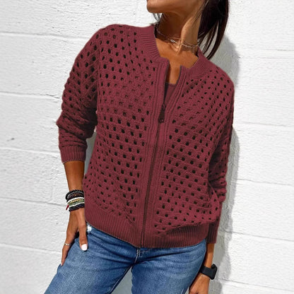 Cardigan Femme Zippé