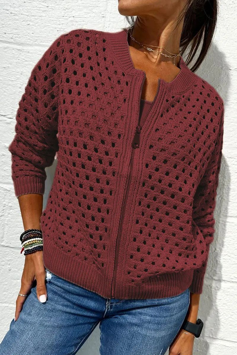 Cardigan Femme Zippé