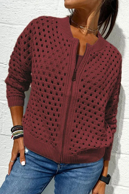 Cardigan Femme Zippé