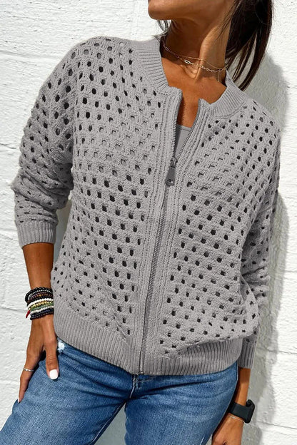 Cardigan Femme Zippé